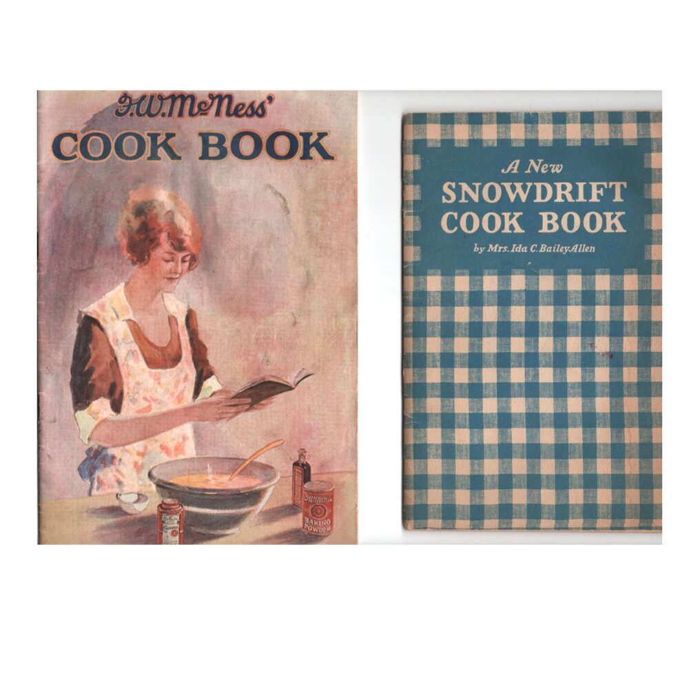 Antique Cook Books 1920s Advertisements Meal Ideas Kitchen Decor
